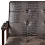 INK + IVY Waldorf Chocolate Brown Alligator Faux Leather Lounge Chair
