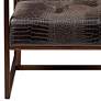 INK + IVY Waldorf Chocolate Brown Alligator Faux Leather Lounge Chair