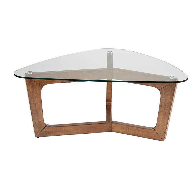 Image 3 INK + IVY Walker 42" Wide Warm Pecan Triangular Modern Coffee Table more views