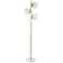 INK+IVY White/Gold Holloway 3-Globe Light Floor Lamp with Marble Base