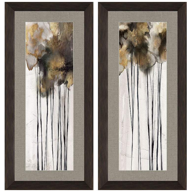 Image 1 Inky Trees 20"W x 44"H Framed Art Set of 2
