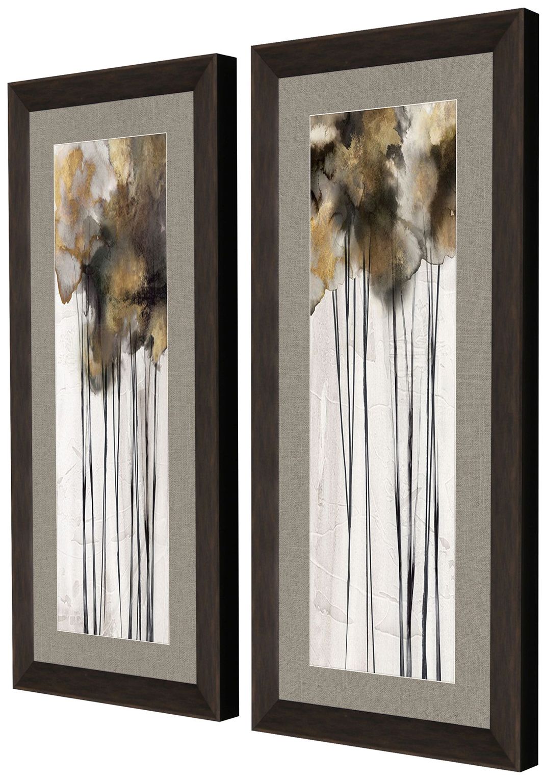 Image 3 Inky Trees 20"W x 44"H Framed Art Set of 2 more views