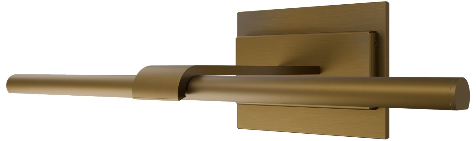 Image 2 Inlet 2.9"H x 18"W 1-Light Picture Light in Aged Brass