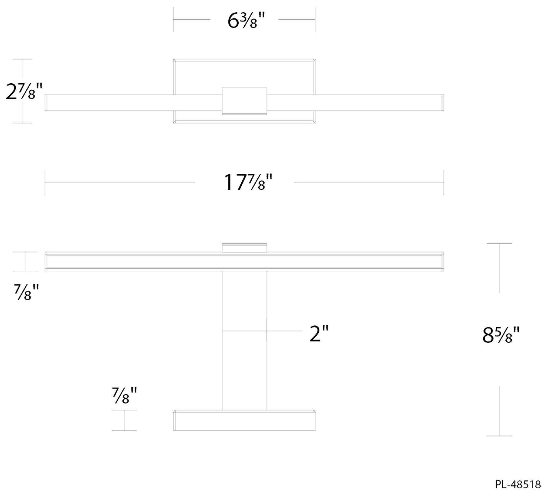 Image 6 Inlet 2.9"H x 18"W 1-Light Picture Light in Black more views