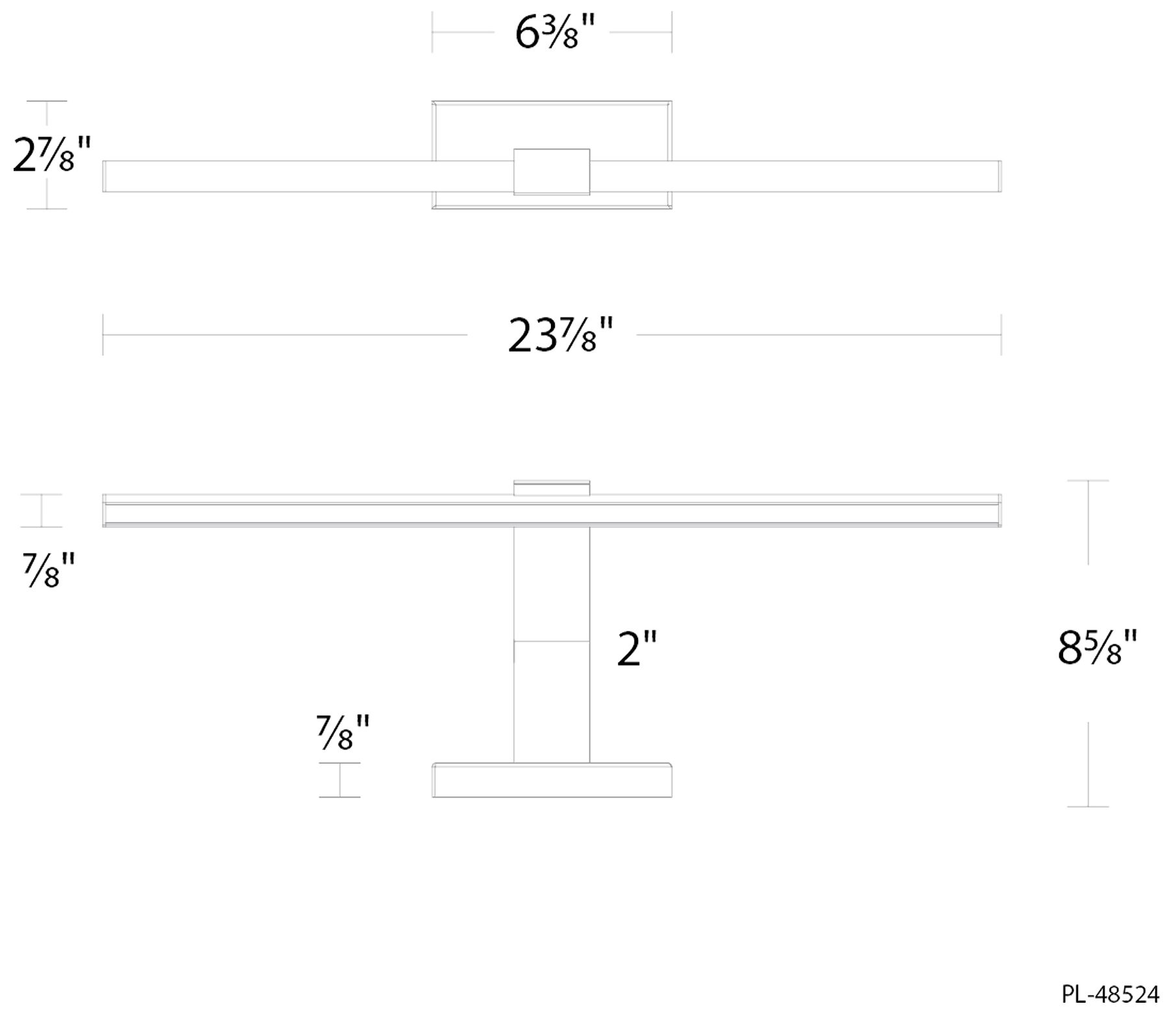 Image 6 Inlet 2.9"H x 24"W 1-Light Picture Light in Black more views
