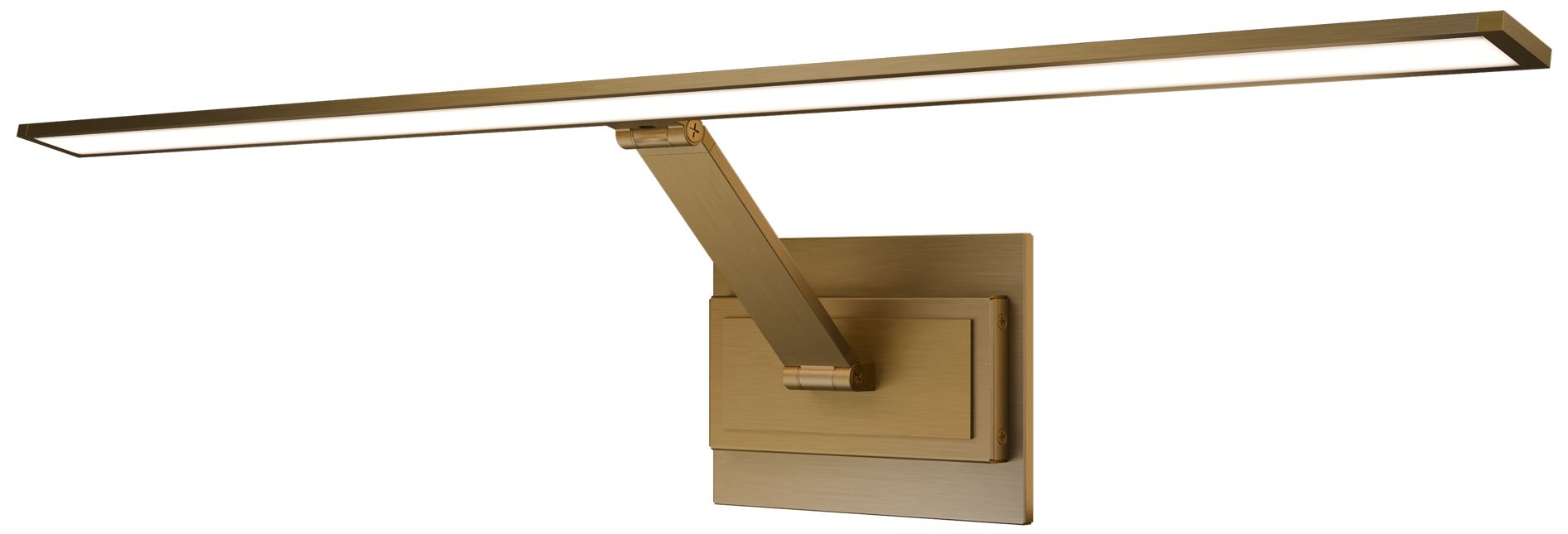 Image 2 Inlet 2.9"H x 30"W 1-Light Picture Light in Aged Brass