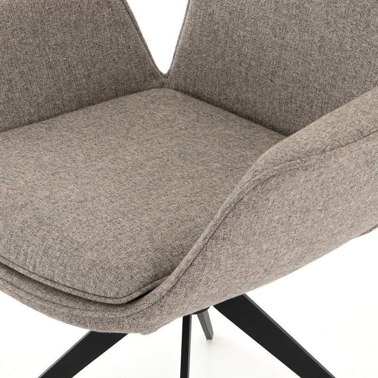 Image 6 Inman Orly Natural and Iron Swivel Desk Chair more views