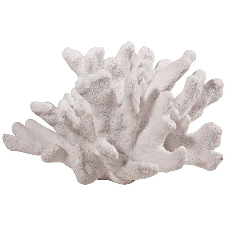 Inna White 9 1/4&quot; Wide Faux Elkhorn Coral Sculpture