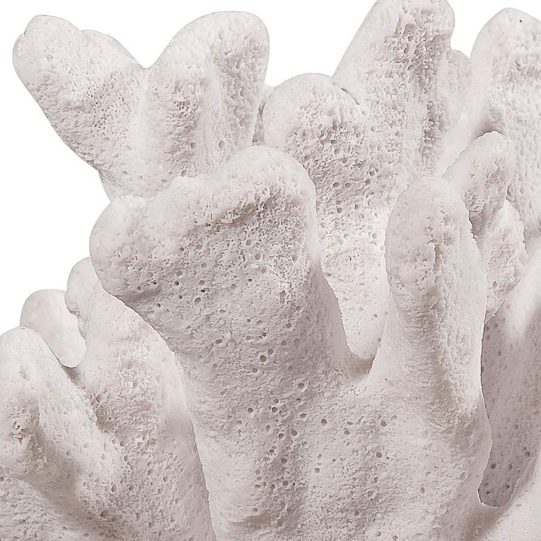 Inna White 9 1/4&quot; Wide Faux Elkhorn Coral Sculpture more views