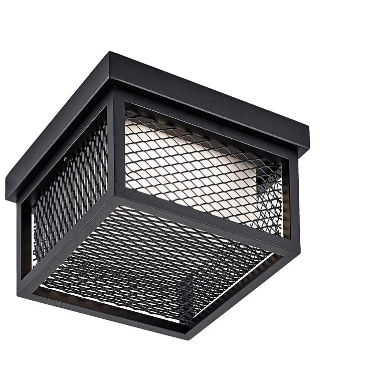 Image 1 Innovation 1-Light Black Cast Aluminum Outdoor Ceiling Light