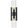 Innovation Lighting Boreas 18" Matte Black Clear Glass Wall Sconce