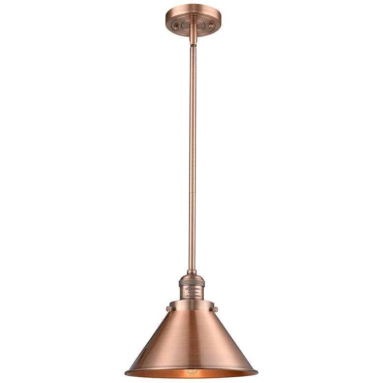 Image 1 Innovations Briarcliff 10 inch Wide Antique Copper LED Mini Pendant