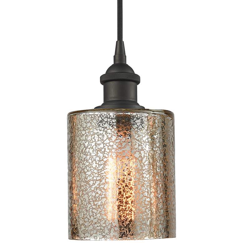 Image 4 Innovations Cobbleskill 5 inch Wide Bronze and Mercury Glass Mini Pendant more views