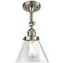 2_Innovations Large Cone 8" Brushed Nickel Adjustable Ceiling Light