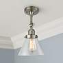 1_Innovations Large Cone 8" Brushed Nickel Adjustable Ceiling Light