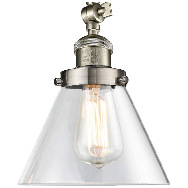 Image 3 Innovations Large Cone 8" Brushed Nickel Adjustable Ceiling Light more views