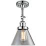 1_Innovations Large Cone 8" Polished Chrome Adjustable Ceiling Light