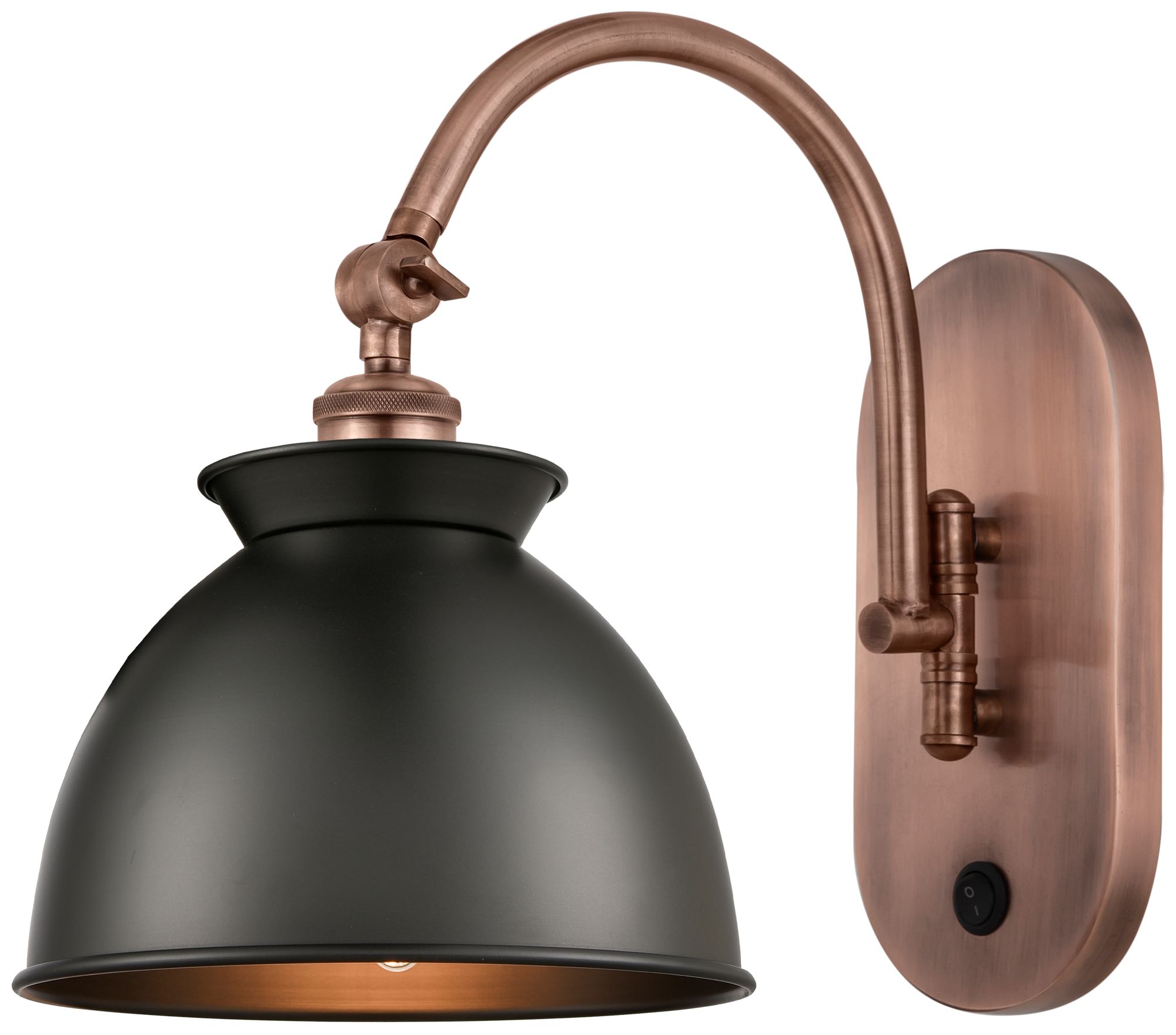 Innovations Lighting Adirondack 8 LED Copper Black Rustic Wall Light