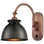Innovations Lighting Adirondack 8" LED Copper Black Rustic Wall Light