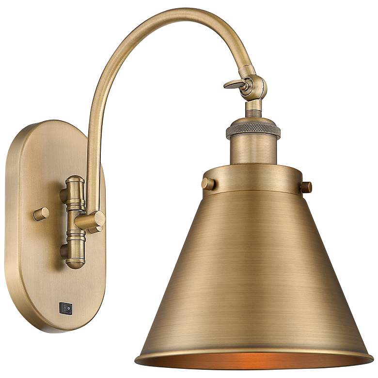 Image 1 Innovations Lighting Appalachian 13 inch Brushed Brass Metal Wall Sconce
