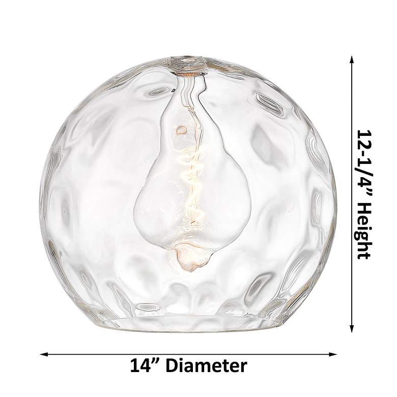Image 3 Innovations Lighting Athens 13" Nickel and Water Glass Pendant Light more views