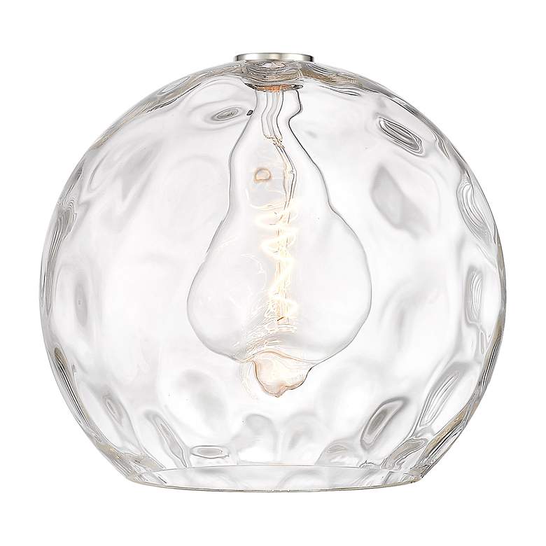 Image 5 Innovations Lighting Athens 13" Nickel and Water Glass Pendant Light more views