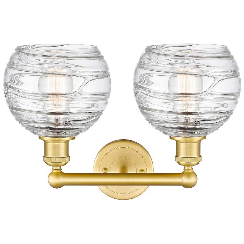 Image 2 Innovations Lighting Athens 17" Swirl Glass 2-Bulb Gold Bath Light more views