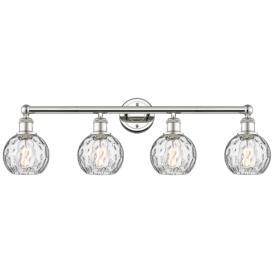 Innovations Lighting Athens 33" Nickel Water Glass 4-Light Bath Light Innovations Lighting Athens 33" Nickel Water Glass 4-Light Bath Light