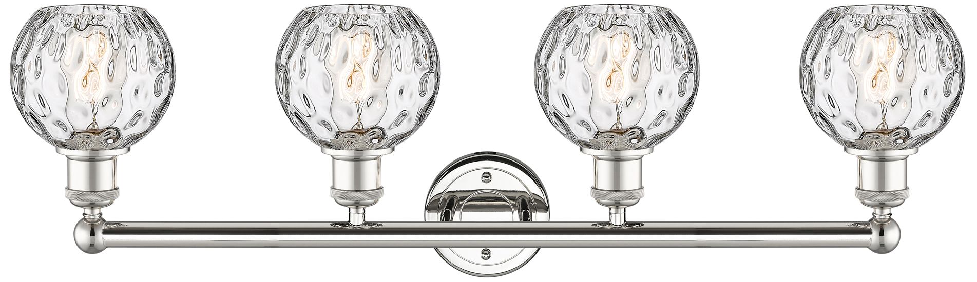 Thumbnail2 of Innovations Lighting Athens 33" Nickel Water Glass 4-Light Bath Light more views