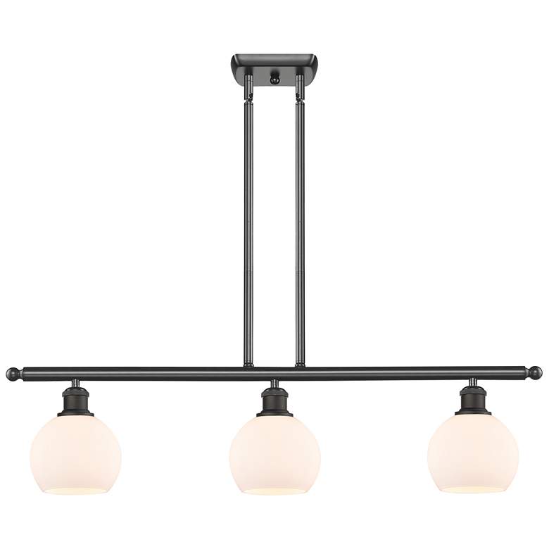 Image 1 Innovations Lighting Athens 36" Wide Bronze and White Linear Pendant