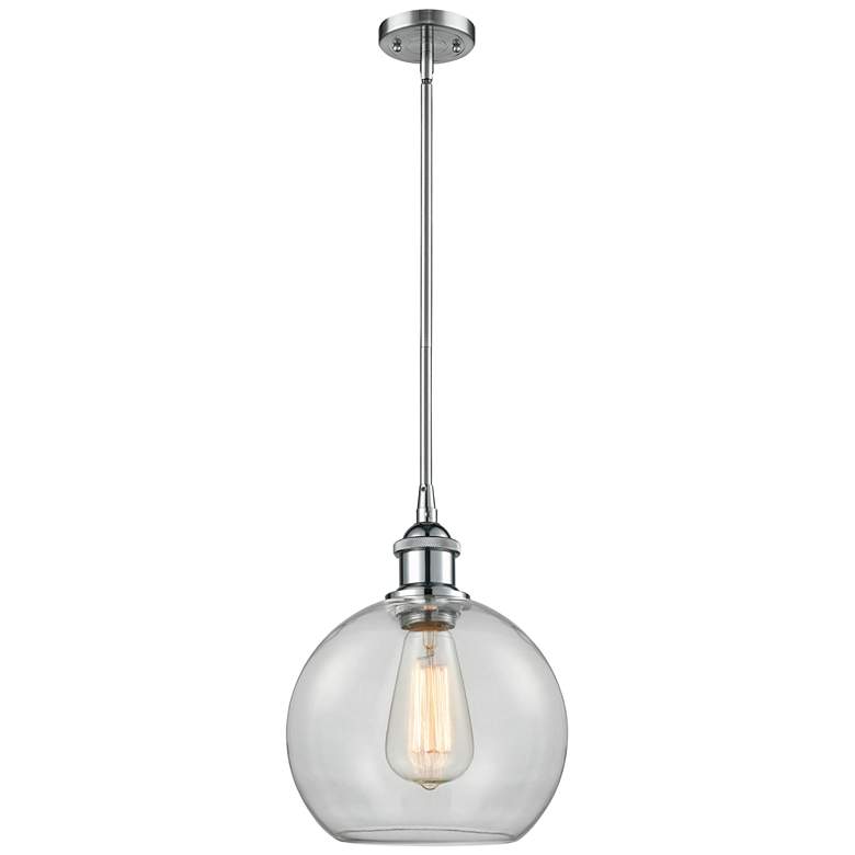 Image 2 Innovations Lighting Athens 8" Chrome Clear Glass Globe Mini Pendant