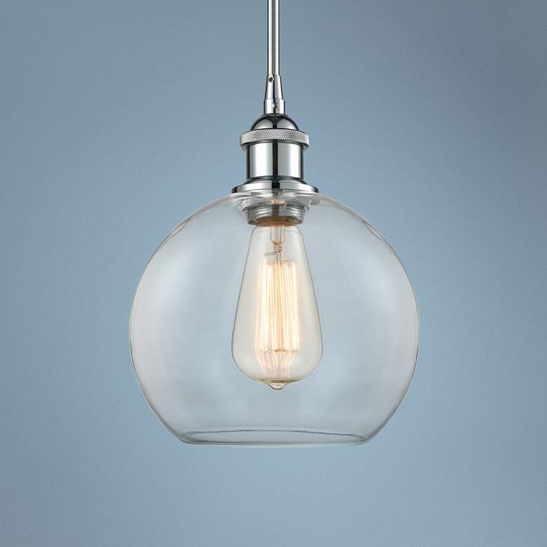 Image 1 Innovations Lighting Athens 8" Chrome Clear Glass Globe Mini Pendant