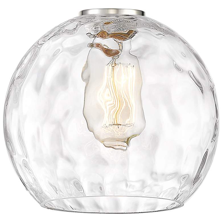 Image 5 Innovations Lighting Athens 8" Nickel and Water Glass Globe Pendant more views