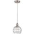 Innovations Lighting Athens 8" Satin Nickel Deco Swirl Mini Pendant
