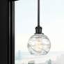 2_Innovations Lighting Athens Deco Swirl 6" Matte Black LED Mini Pendant more views
