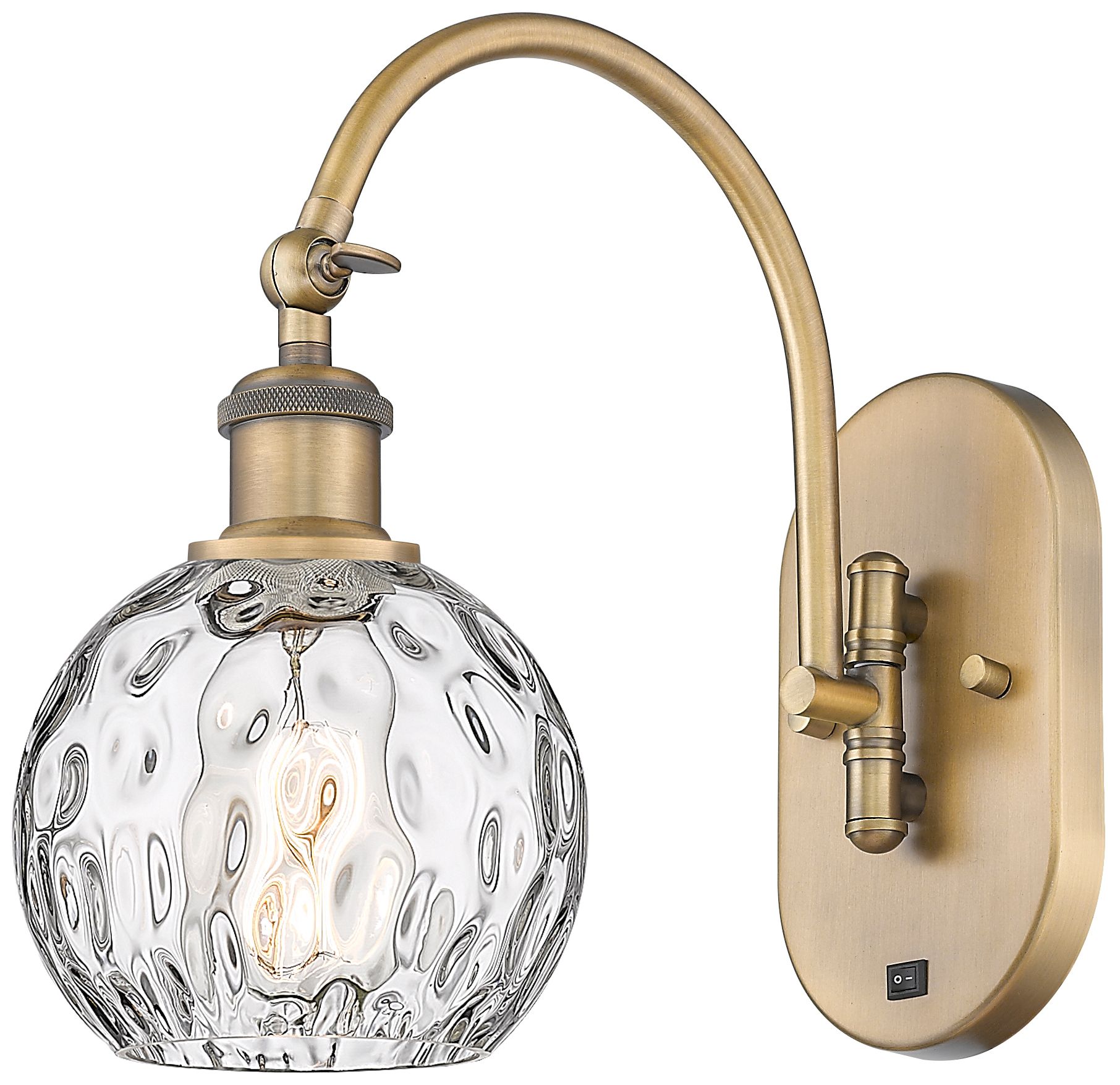 Innovations Lighting Athens Water Glass Brass - Antique Brass Collection