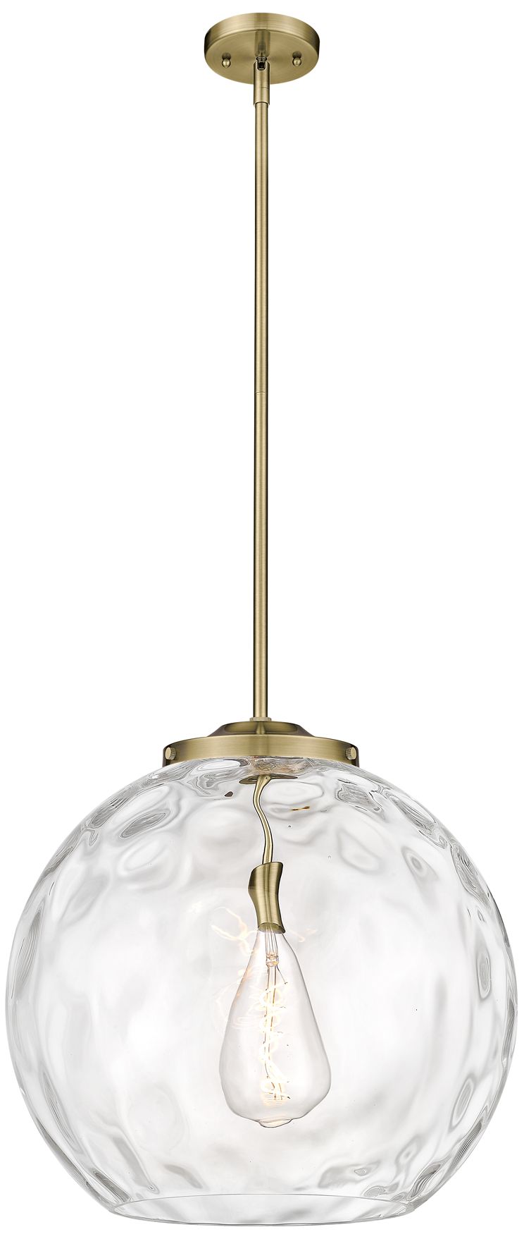 Innovations Lighting Athens Water Glass Brass - Antique Brass Collection