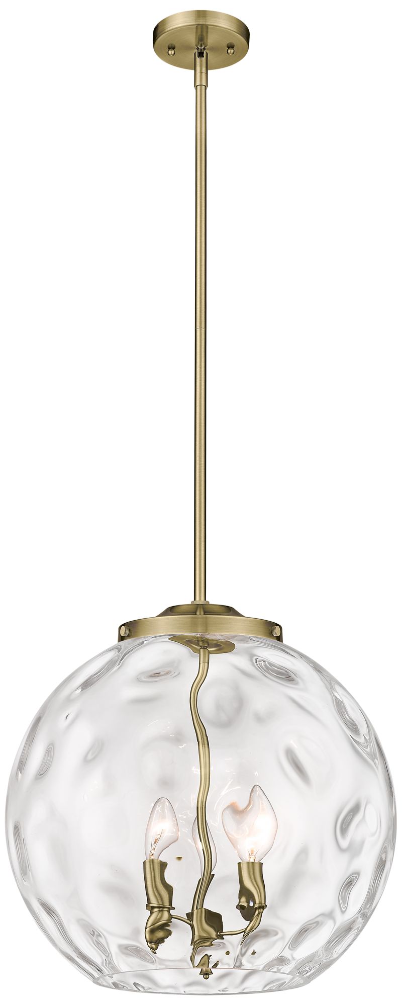 Innovations Lighting Athens Water Glass Brass - Antique Brass Collection