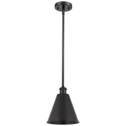 Innovations Lighting Ballston 8" Modern Matte Black LED Cone Pendant