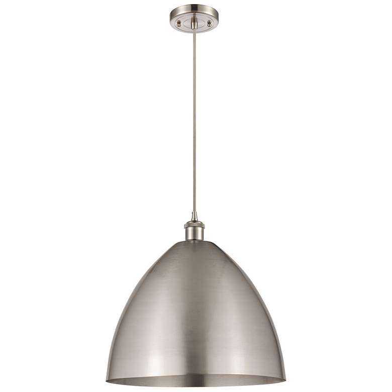 Image 1 Innovations Lighting Ballston Bristol 16" Satin Nickel LED Pendant