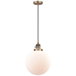 Innovations Lighting Beacon 10" Wide White Glass LED Mini Pendant