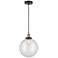 Innovations Lighting Beacon 12" Black Brass Clear Shade Mini Pendant