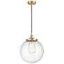Innovations Lighting Beacon 13.75" Gold and Seeded Glass Mini Pendant
