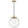 Innovations Lighting Beacon 13.75" Gold and Seeded Glass Mini Pendant