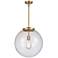 Innovations Lighting Beacon 15 3/4" Brushed Brass Clear Glass Pendant