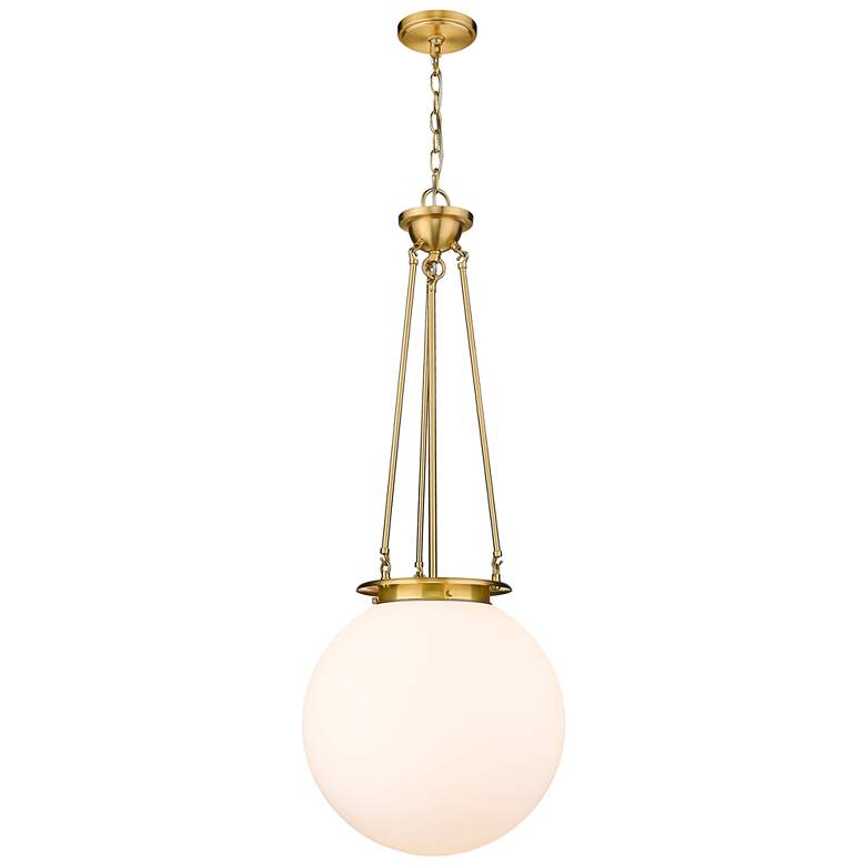 Image 1 Innovations Lighting Beacon 15 3/4" Gold and White Glass Pendant