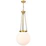 Innovations Lighting Beacon 15 3/4" Gold and White Glass Pendant