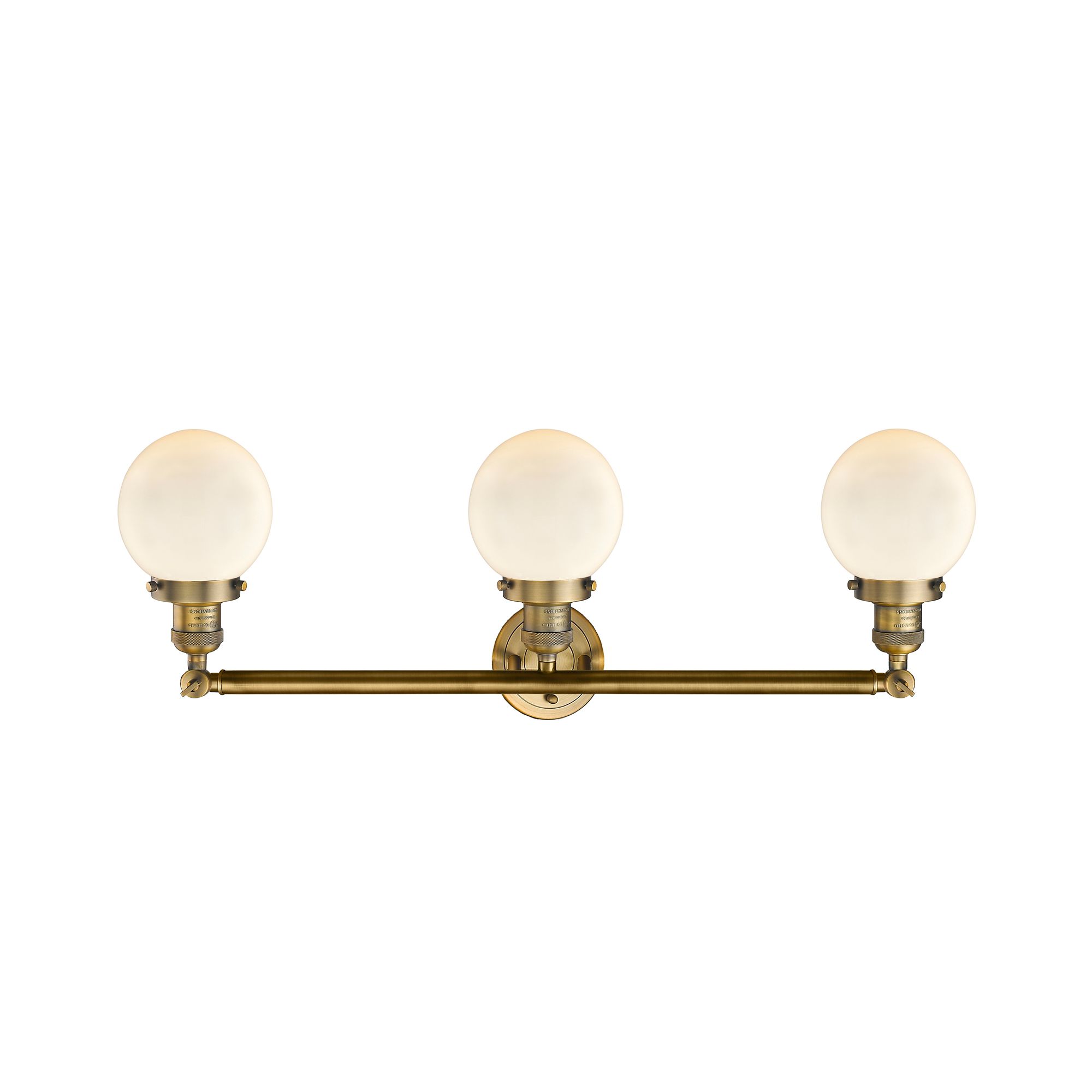 Image 3 Innovations Lighting Beacon 30" Matte White and Brass Bath Fixture more views