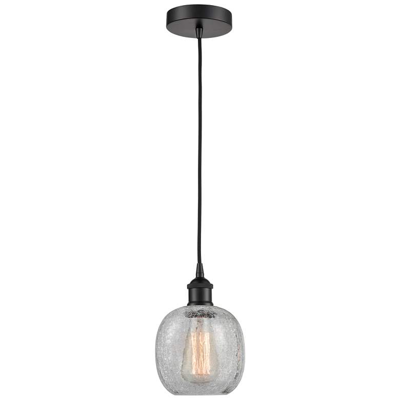 Image 1 Innovations Lighting Belfast 6" Clear Crackle Glass Mini Pendant