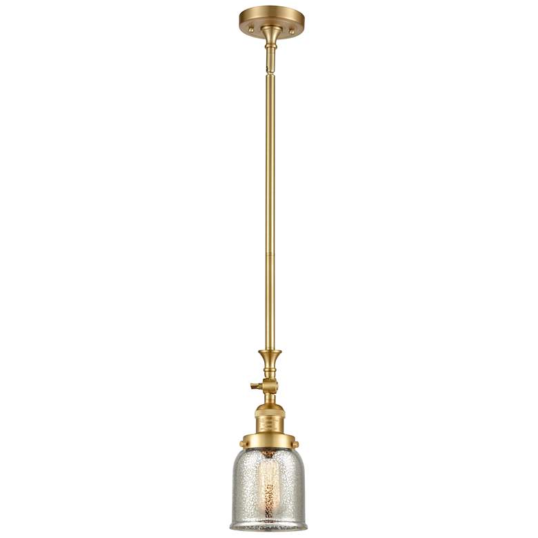 Image 1 Innovations Lighting Bell 5" Wide Gold and Mercury Glass Mini Pendant